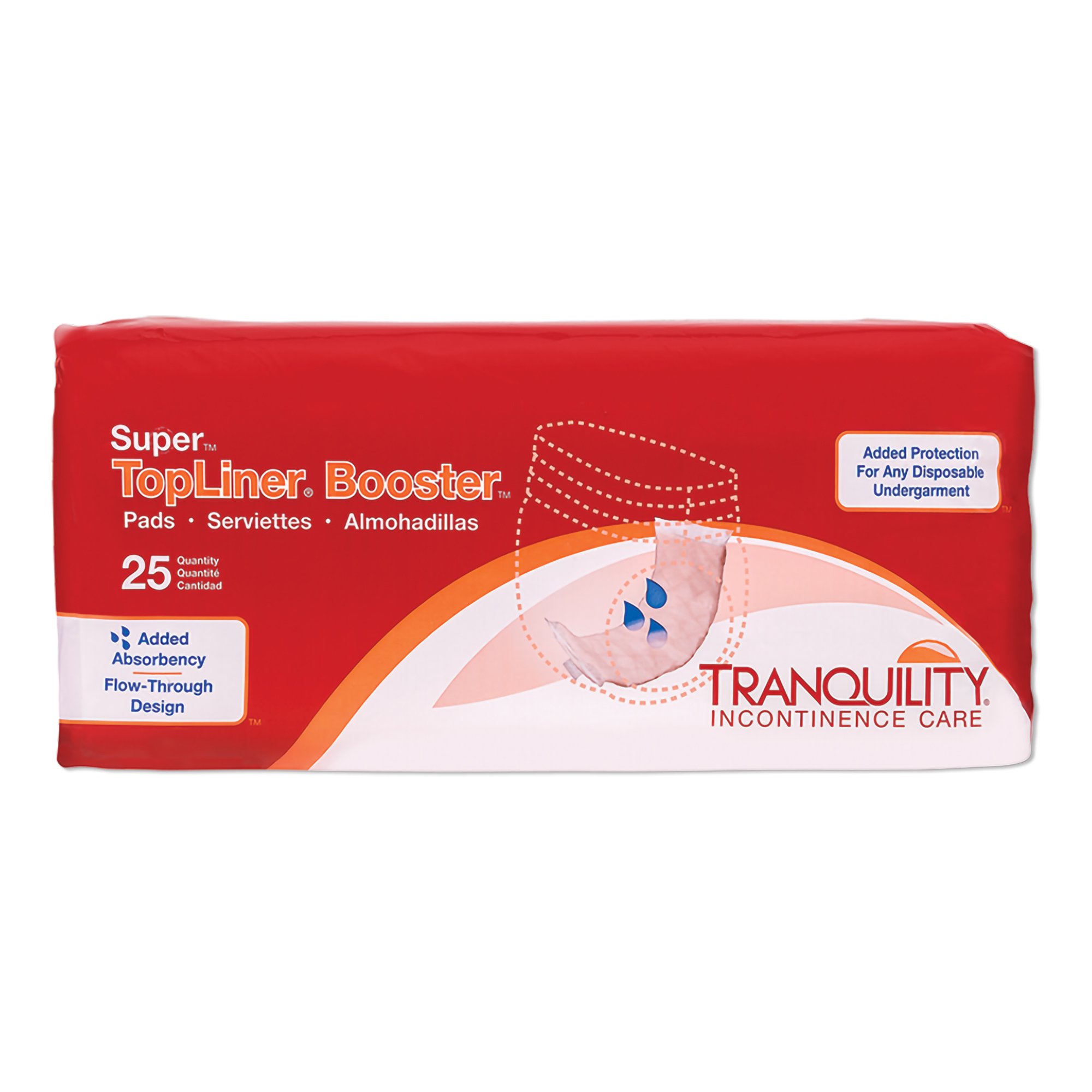 Pad Incontinent Booster Pad Tranquility® TopLiner™ 4-1/4 X 15 Inch Heavy Absorbency Superabsorbant Core Super (25/BG 8BG/CS 42CS/PLT) by Principle Business Enterprises  ID 2060